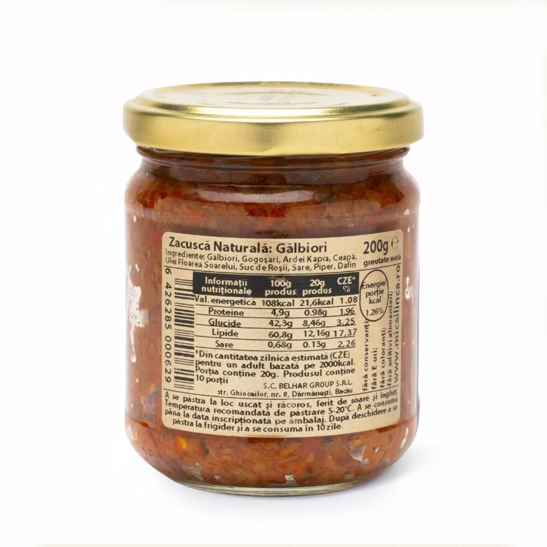 Zacuscă Naturală de gălbiori – MicaIlinca.ro